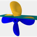 Rapid method for accurate determining propeller volumetric and inertia properties